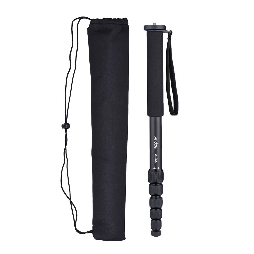 Monopode pour Appareil Photo Unipod Télescopique en Aluminium Robuste pour Caméscope Vidéo Studio Photographie avec Sac de Transport