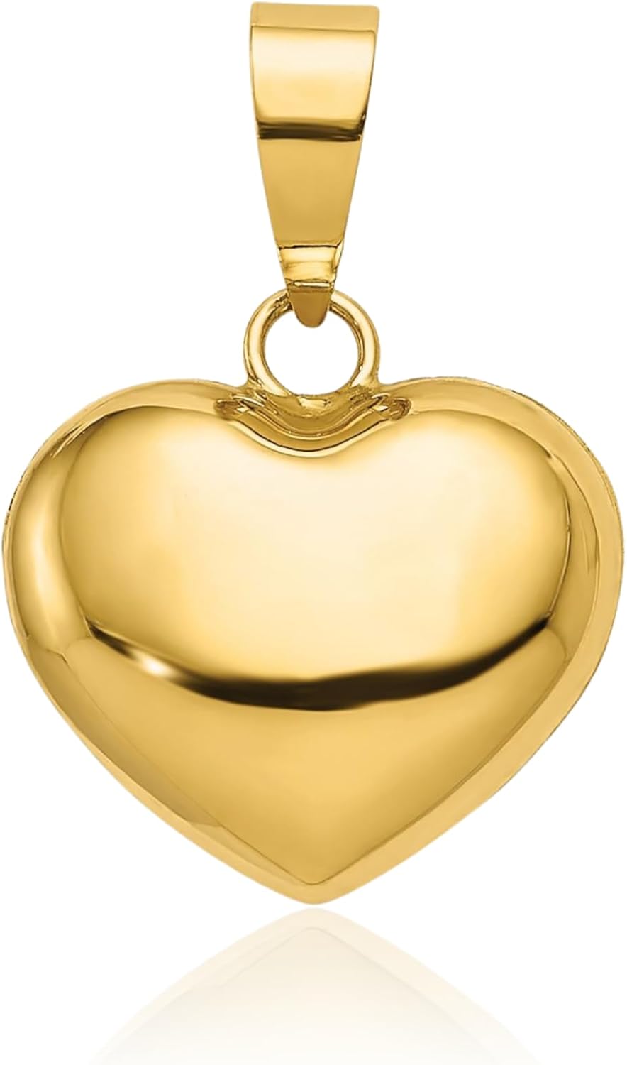 IceCarats 14K Solid Yellow Gold Heart Necklace Love Pendant Charm - Image 4