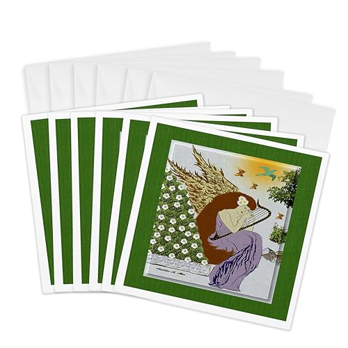Cartes de vœux ange au jardin pour embellir vos correspondances et invitations