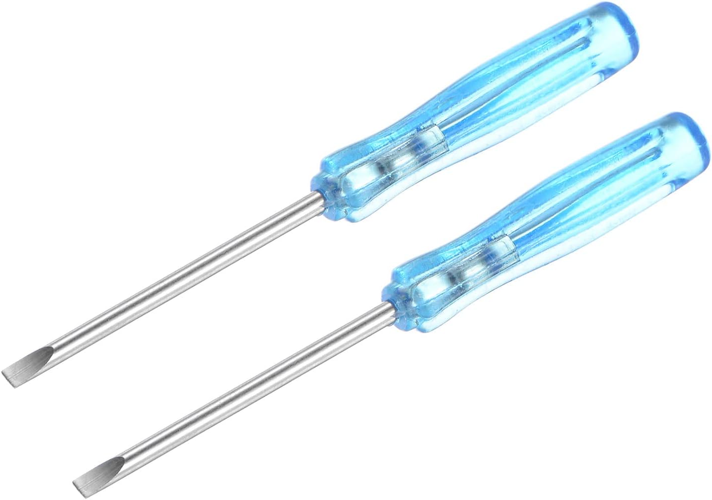 uxcell Mini Slotted Screwdriver, 3.0mm Flat Head 45mm Length for Small Appliances Repair, 2 Pcs