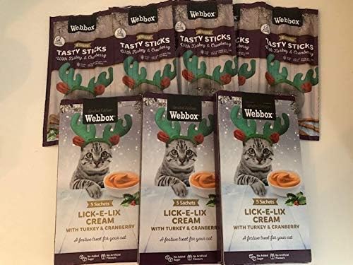 Webbox Christmas Turkey and Cranberry Lick-e-lix/Tasty Sticks Variety Pack