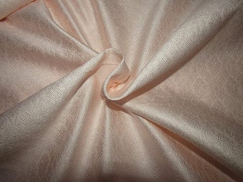 Brocart de soie rose coquille d'œuf bro739 tissu robe de mariée chic