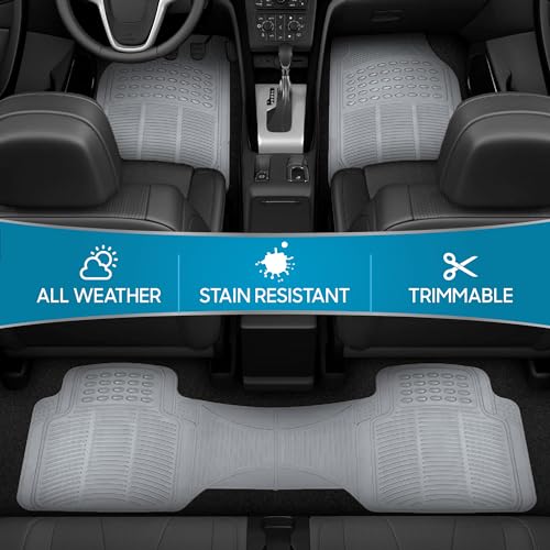 image for BDK Original ProLiner 3 Piece Heavy Duty Front & Rear Rubber Floor Mat