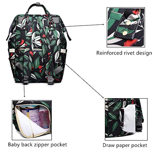 Multi-Function Diaper Bag For Baby Care Wide Open Nappy Bags Large Capacity Handbags Travel Backpack Waterproof Lightweight Dark Camo #TOP2