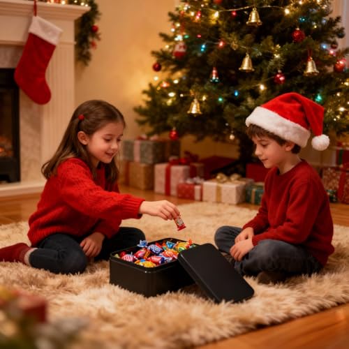 DOITOOL Rectangular Tinplate Tea Storage Container 5.12X3.15X2.56In Portable Organiser for Tea Leaves Candies Snacks Home Storage Box - Image 2