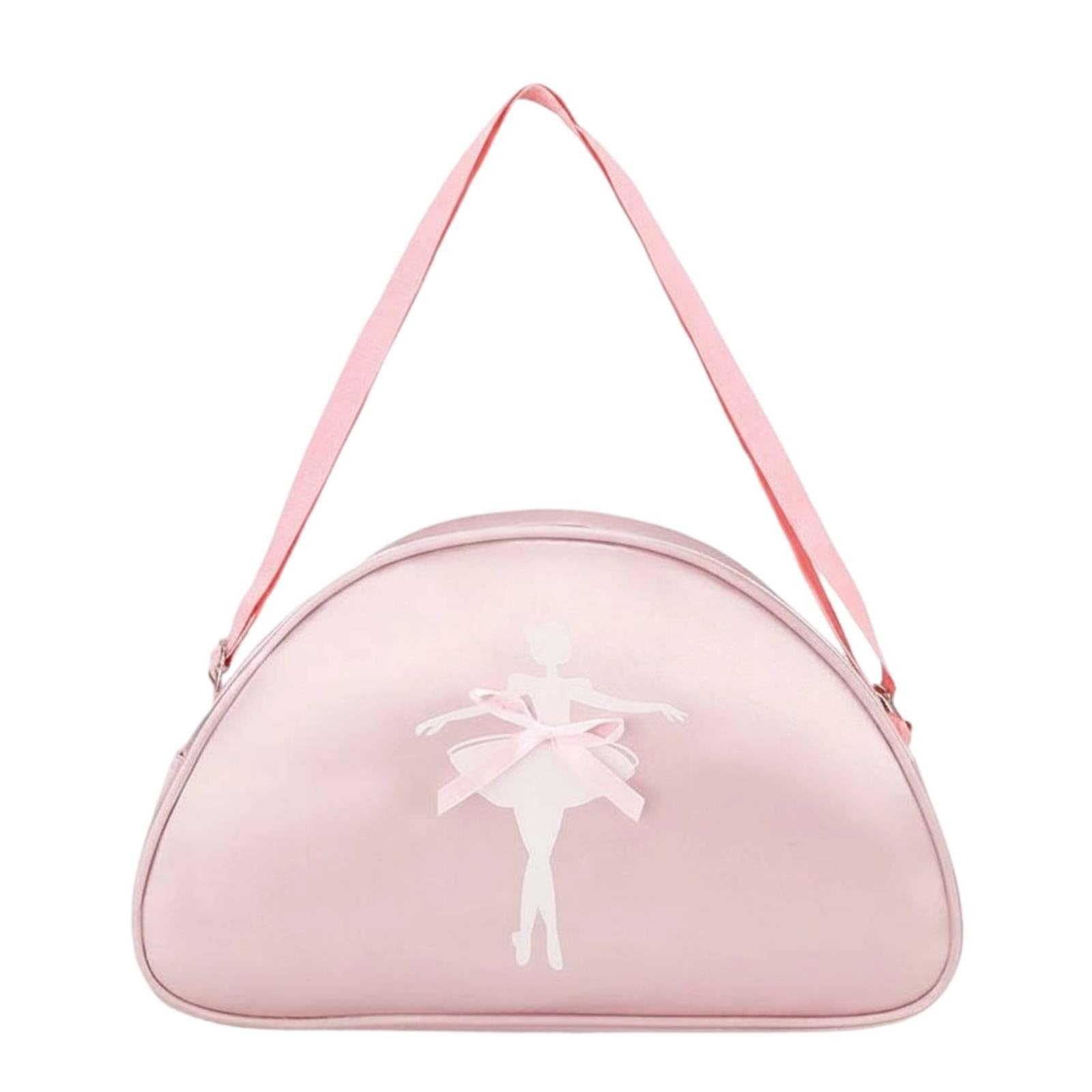 URJIX™ Princess Design Single Shoulder Dance Backpack Lightweight Girls Ballet Bag Ballerina Tote Bag for Toddlers, Pink-image-26