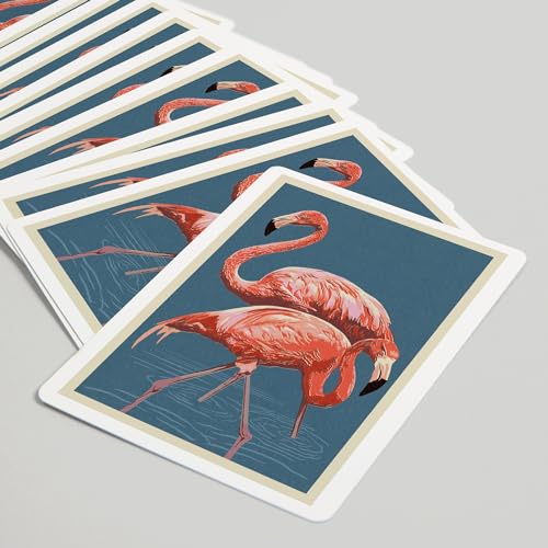 Baraja de 52 cartas Flamingo, tamaño poker miniatura 5