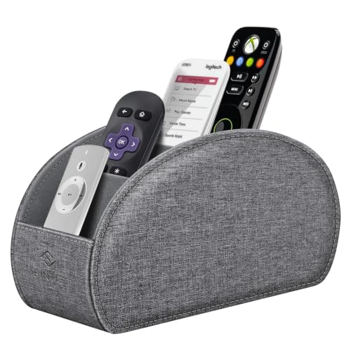 Image of FINTIE Remote Control Holder with 5 Compartments Vegan Leather
