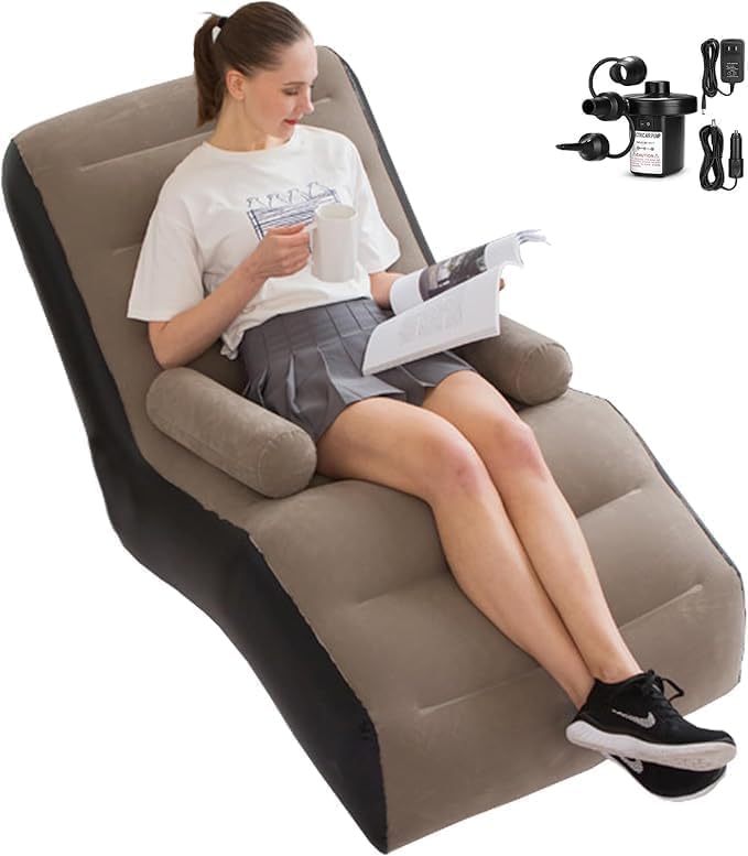 Inflatable Air Sofa Set - Portable Sofa Chair for Home, Living Room,Outdoor & Travel, Camping, & Outdoor Use - Quick Inflate, Comfortable & Lightweight (New AIR Sofa Set)-image-4