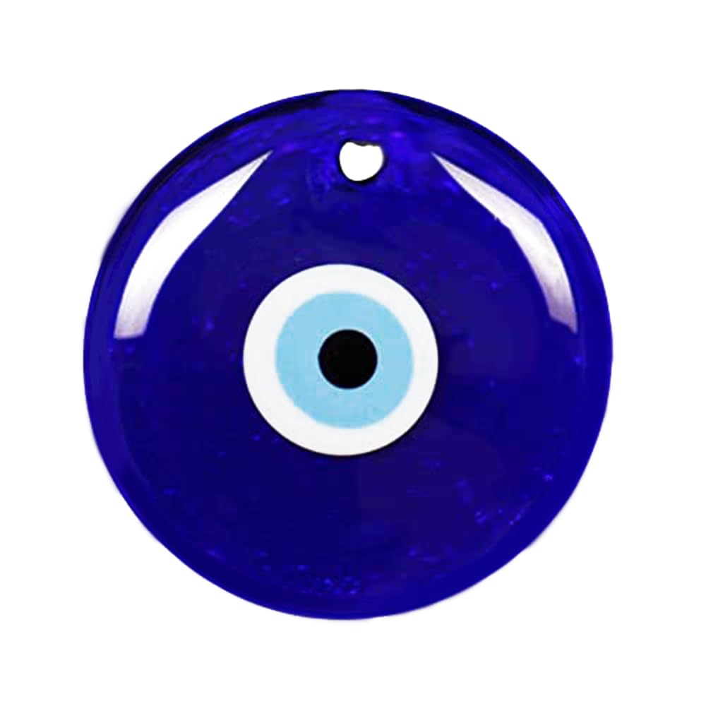 TurkCeramics by OMKAR INTERNATIONAL Turkish Glass Evil Eye - Nazar Suraksha Kavach Hanging for Good Luck, Prosperity, Home Doors, Office Wall (Blue, Size : 13 x 13 x 1 cm) (B00QGTQJRM) Amazon Price History, Amazon Price Tracker