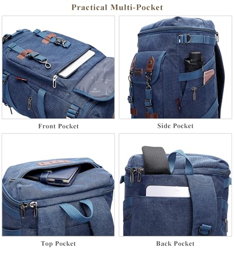 Image of WITZMAN Travel Backpack for Men Canvas Backpack Large Convertible Carry on Luggage Rucksack