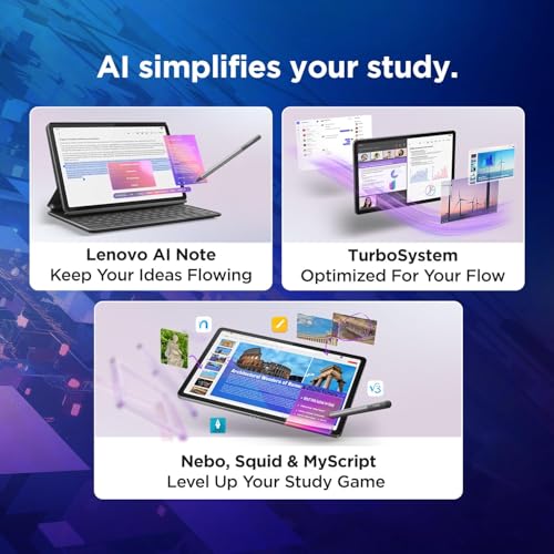 Image of Lenovo Idea Tab with Folio Keyboard + Tab Pen | Wi-Fi + 5G |11 inch Display, 2.5K Resolution, 90Hz Refresh|8GB RAM, 256GB ROM| MediaTek Dimensity 6300| 7040mAh|4 Speakers| USB-C| Luna Grey