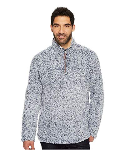 True Grit Mens Frosty Tipped 1/4 Zip Pullover Vintage Blue