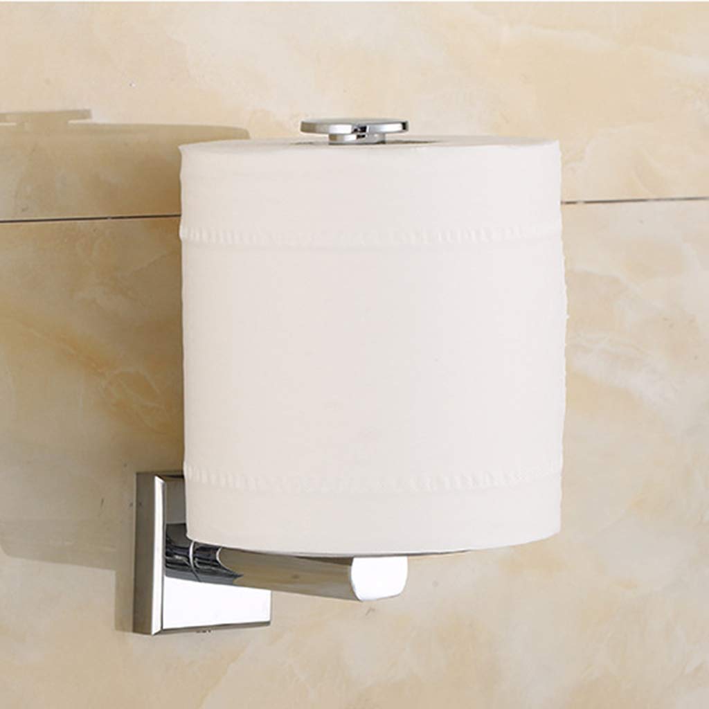 Portarrollos de Papel higiénico Adhesivo sin Perforaciones para baño de Acero Inoxidable Cepillado
