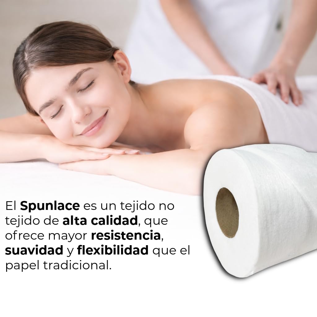 Papel Camilla Spunlace (60 cm x 40 m) | Rollo Papel Camilla Masaje Tejido no Tejido (1 Rollo)