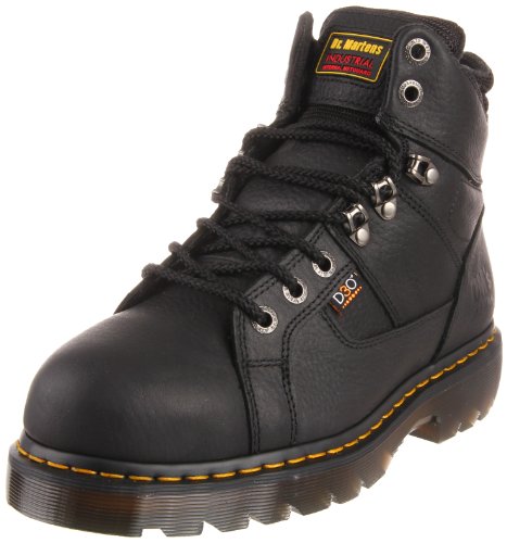Dr. Martens, Men's Ironbridge Heavy Industry Boots, Extra Wide, with Internal Met Guard, Black, 9 XW US