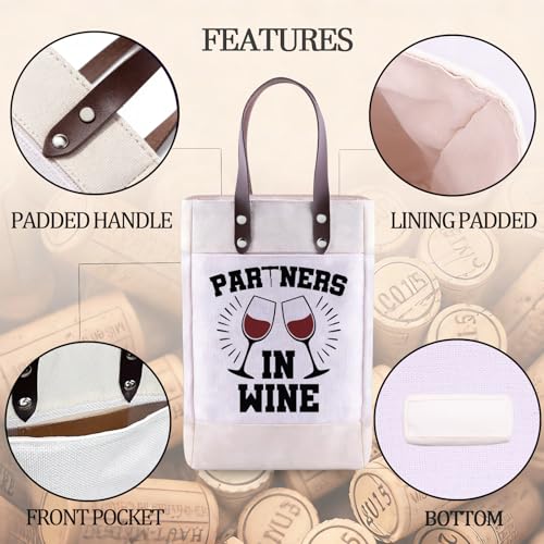 Bolso Tote con tema de vino para hombre y mujer miniatura 5