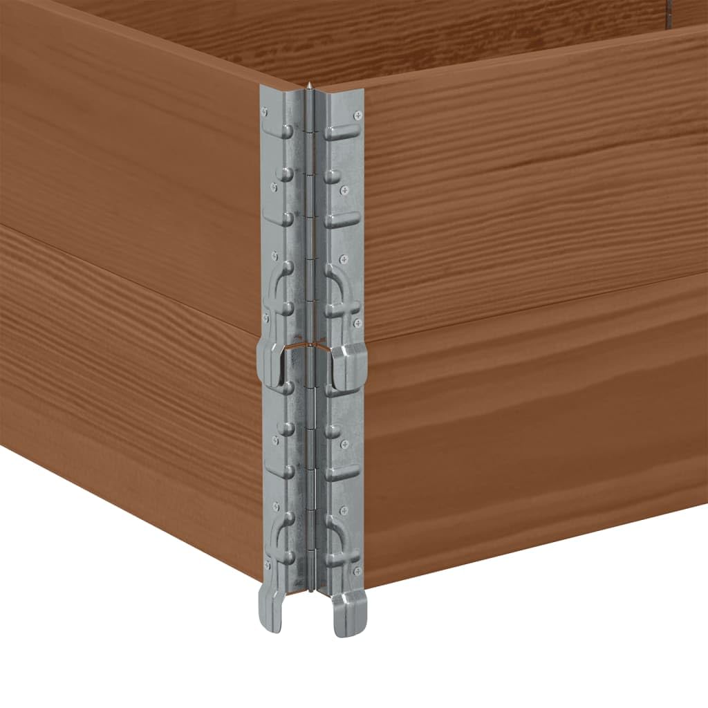 Paletten-Aufsatzrahmen aus massivem Kiefernholz Braun 150x50 cm 2 Stück stapelbar mit verzinkten Scharnieren für Lager, Transport, Logistik und Ladungssicherung im Industrieeinsatz
