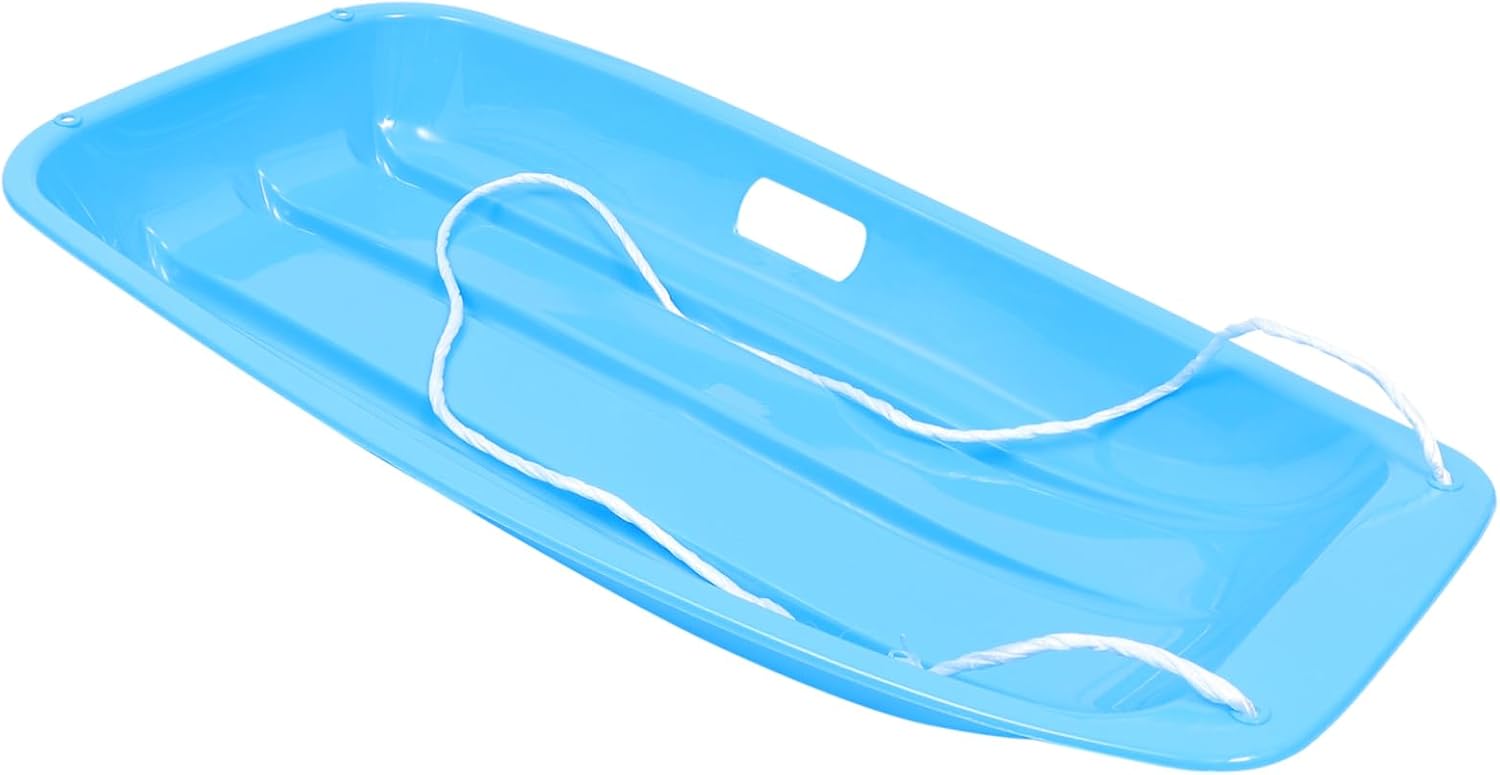 SUPVOX Boys and Girls Winter Sledge Board Double Snowboard Sled Brake Skiing Board Hdpe Lightweight Portable