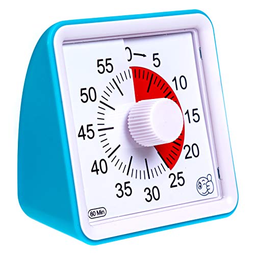 Wynnline 60-Minute Visual Analog Timer - Countdown Clock for Classroom, Kids with autism