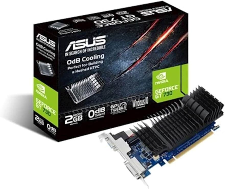 ASUS NVIDIA GeForce GT 730 SL2GD5BRK Carte graphique (2GB GDDR5, PCIe 2.0, Refroidissement