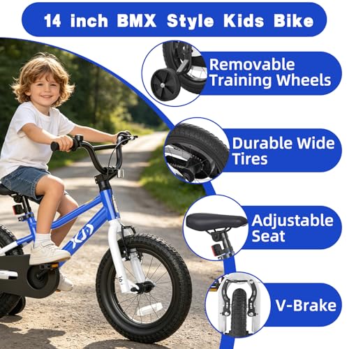 Image of XJD 12 14 16 inch Kids Bike BMX Style Bicycle for 3-10 Years Old