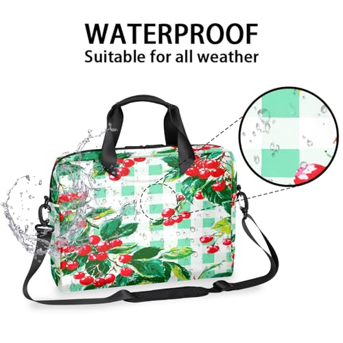 Berris Plaid Grid 16 Inch Laptop Bag Case Water-resistant miniatura 3