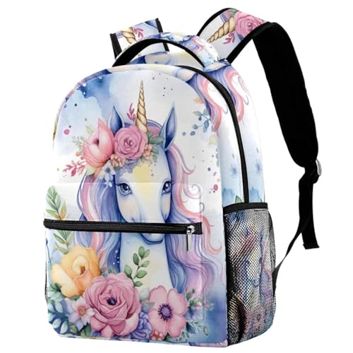 Sac à dos de voyage licorne pour l'école et les sorties en famille des filles et garçons