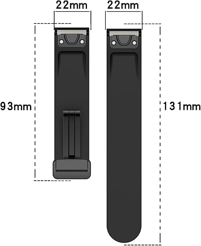 Miniatura 4 de Correa de silicona de 0.866 pulgadas de ajuste rápido y fácil compatible con Garmin Fenix 5Fenix 5 PlusFenix 6Fenix 6 ProFenix 7, correa de repuesto