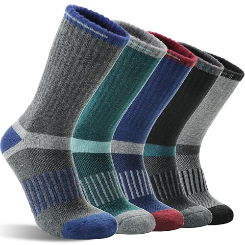 MOGGEI Merino Wool Hiking Socks for Men Warm Thermal Winter Cozy Work Crew Socks Gifts Stocking...