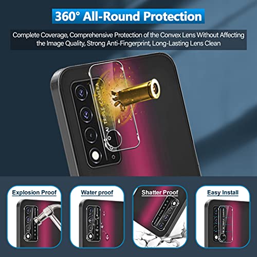 Cizerin [2+2 Pack] Tempered Glass Screen Protector For T-Mobile Revvl V+ 5G 2021 6.82 Inch(T-Mobile Revvl V Plus 5G) - And Camera Lens Protector - Anti-Fingerprint - Shatter Proof - Gorilla Glass #TOP4