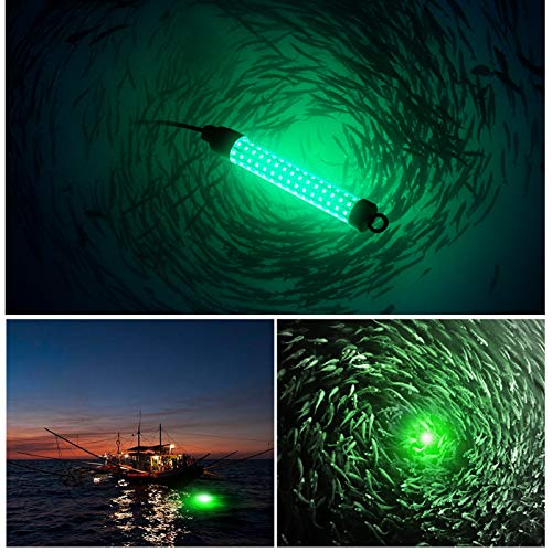 pedkit Luz de pesca noturna subaquática IP68 isca de isca 12-24V 10W 120LEDs 1000lm LEDs Lâmpada sub