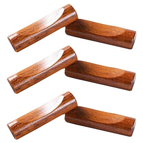 6 Stück Essstäbchenablage aus Naturholz, Löffelablage, Esslöffel, Gabel, Messer, Halter aus Holz Cover