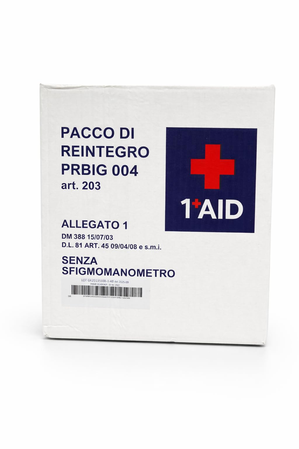 Pacco Reintegro Cassetta Pronto Soccorso All.1 DM 388 per Aziende con 3 o più Dipendenti – Kit Completo Obbligatorio per Luoghi di Lavoro – Conformità Normativa Sicurezza Aziendale