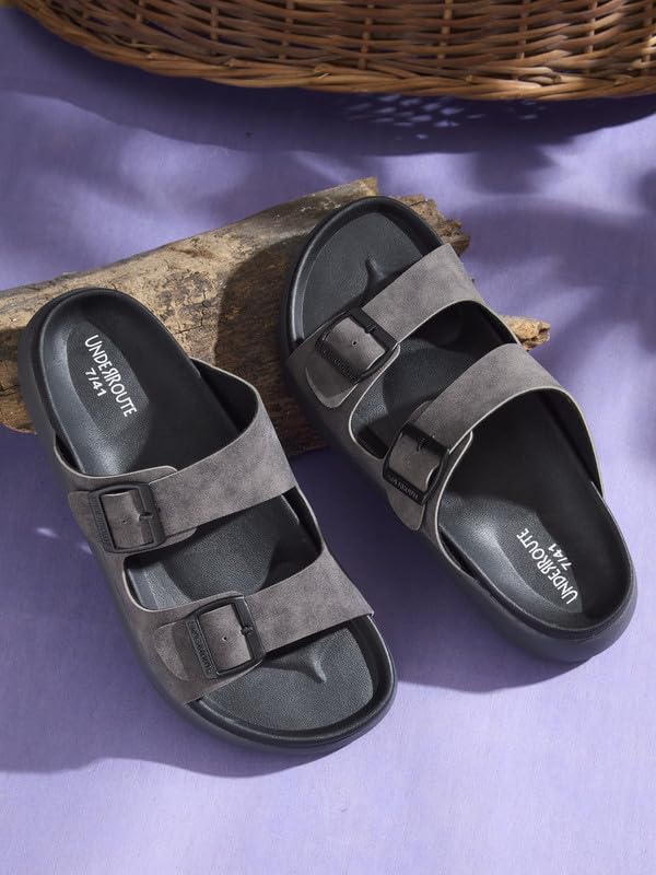Image of UNDERROUTE mens Underroute Urgh 03 Stylish Durable Soft Footbed Synthetic Casual Sandals for Men Sandal
