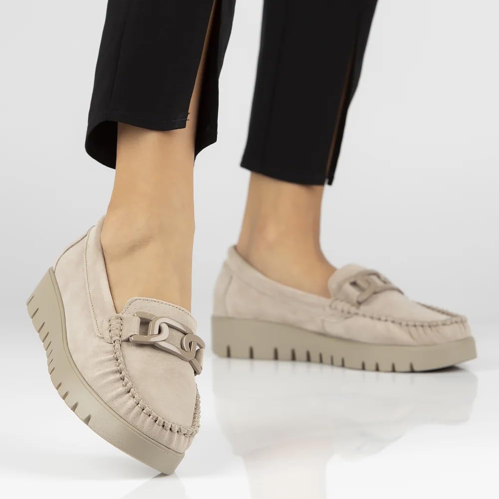 FILIPPO Plateau Loafer Damen Leder - Slipper & Mokassins für Damen