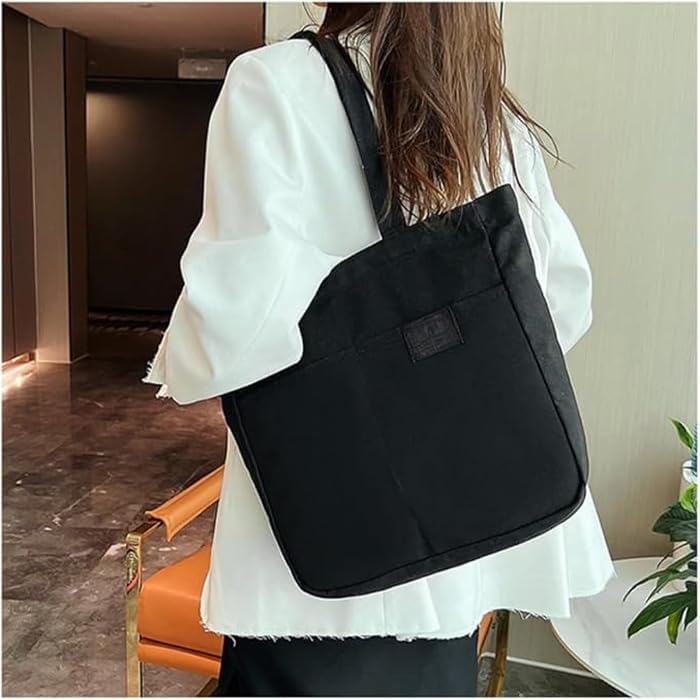 Tote Bag Canvas Bolsa Grande Capacidad A4 con Cierre miniatura 4