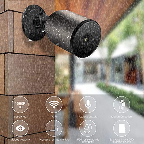 Veroyi Telecamera di sicurezza per esterni 1080P