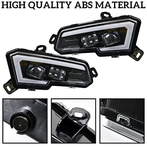 SAUTVS LED Headlight Assembly for Polaris Sportsman, LED Head Lights Front Lamp with High-Low Beams DRL Halo Rings for Polaris Sportsman XP 1000 850 570 450 2017-2026 Accessories, Replace OEM# 2884859 by SAUTVS - Image 3