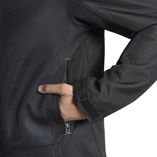Image of HARLEY-DAVIDSON X Bold Edge Riding Jacket for Men | Polyester with Breathable Mesh Lining | Reflective Prints, Pre-Curved Sleeves & Protector Compartments | Comfortable & Stylish Motorcycle Jacket