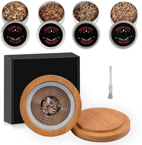 Cocktail Smoker Kit Chancemay Old Fashioned Chimney Smoking Infuse For Cocktail,Whiskey,Bourbon,Grill.flavor Drink Smoker Kit With 4 Varity Wood Chips,Chance May Smoking Infuser Kit For Drink Lover #TOP6