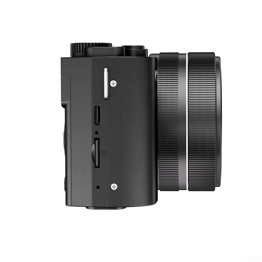 Fotocamera digitale per fotografia e vlogging con video MP4 4K, uscita JPG da 64 MP, zoom 16X e schermo rotante a 180 gradi (nero)
