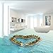 Produktbild Ponana Benutzerdefinierte Liebe Insel Meer Möwe Tapete 3D Stereo Badezimmer Einkaufszentrum Bodenbelag Selbstklebende Wandgemälde-200X140Cm