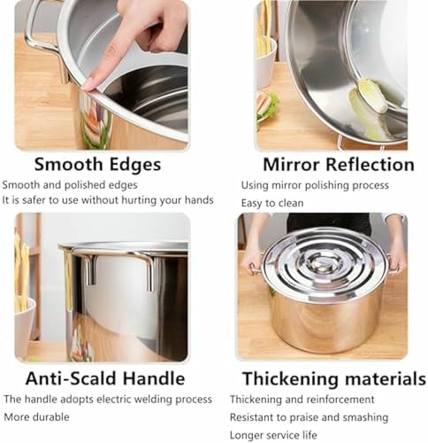 Paste pour la pâte en acier inoxydable avec paniers perforés et diviseur de cuisson - 8