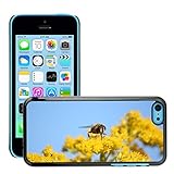 Conception Snap-on Grand Phone Cases Etui Housse Coque de Protection Cover Rigide pour // M00141006 Hover Fly Naturaleza Insecto Amarillo // Apple iPhone 5C