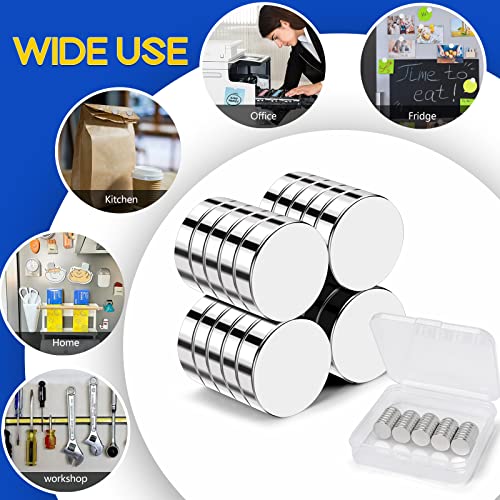 Image of 20Pcs Fridge Magnets, 12x3mm Small Strong Magnet Rare Earth Magnets Tiny Neodymium Disc Magnet Mini Magnets for Crafts, DIY, Kitchen, Whiteboard, Office