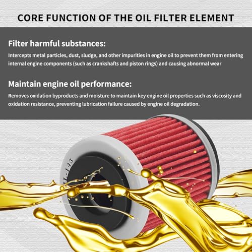 Image of AHL 143 Oil Filter 3UH-E3440-00 Compatible with Yamaha TTR125LE 124 2017 TTR225 225 2000-2004 TTR230 223 2005-2017 2020 TW125 125 1999-2004 TW200 196 2007-2020 XC125TR Cygnus R 125 1995-2003,2 pack