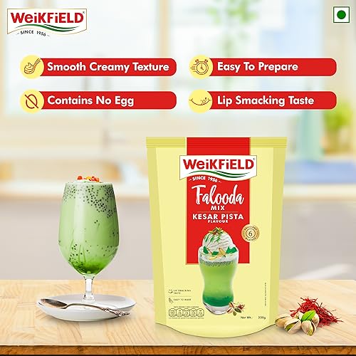 Image of Weikfield Kesar Pista Falooda Mix, 200 g (Pack of 4)