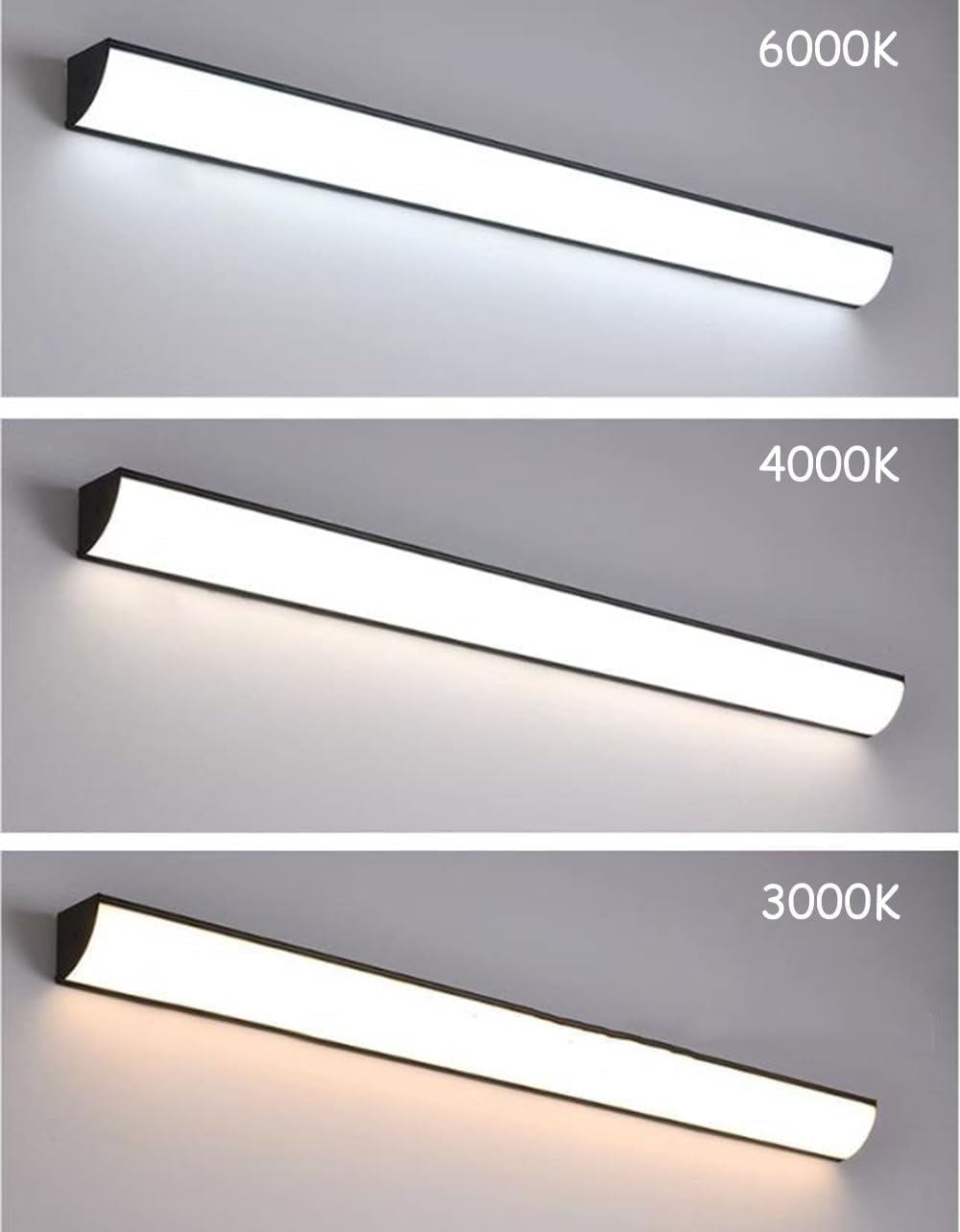 Terrasse Appliques Extérieures Imperméables Moderne LED Lampe de jardin Noir Lamp murale Aluminium Barre Lumineuse Extérieure 3000K pour Chambre Salon Salle de Bain éclairage Extérieur (White,60cm)