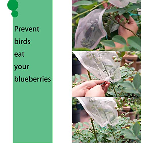 Belit Net Bags 20 Pcs Protection Tomatoes Bag with Drawstring Nylon Mesh Reusable Fruit Bags for Fruit Trees Plant Prevent (13.7